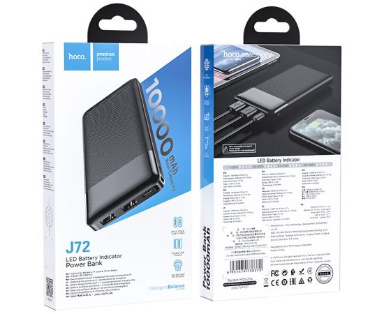 External battery Power Bank Hoco J72 10000mAh black Power Banks