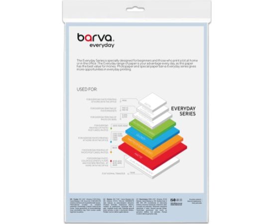 Fotopopierius Barva (IP-BE140-412) Everyday Dvipusis Matinis 140 g/m², A4, 20 lapų Papīrs printeriem
