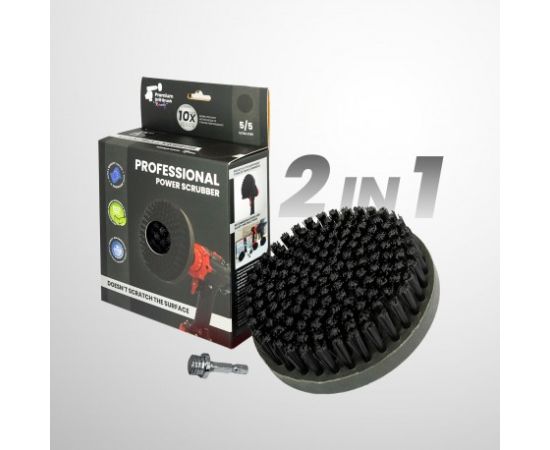 Premium urbju birste profesionālai tīrīšanai 2 in 1 - īpaši stingra, melna, 15 cm Tīrīšānas iekārtu aksesuāri