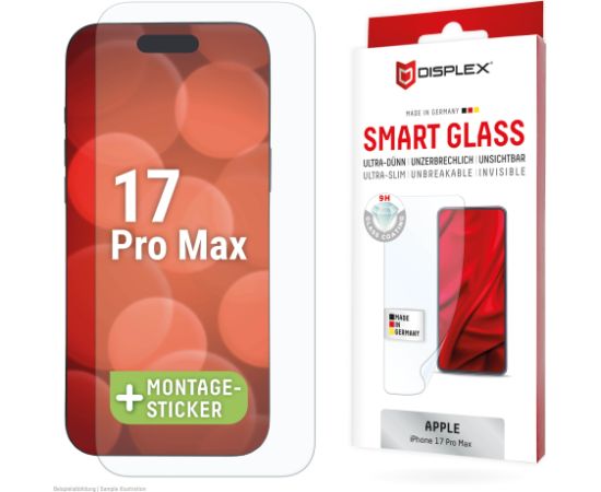 Apple iPhone 17 Pro Max Smart Screen Glass By Displex Transparent Ekrānu aizsardzība