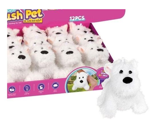 Adar Piesek z naciągiem macha ogonkiem 22845 Мягкие игрушки