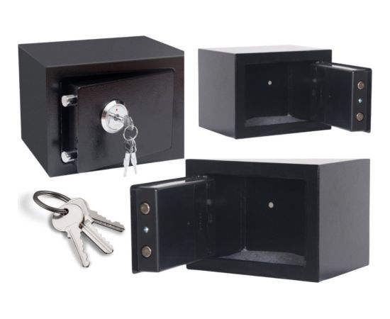 Lean Domowy Sejf Na Kluczyk Stalowy Czarny 23x17x17cm Новости - Для офиса