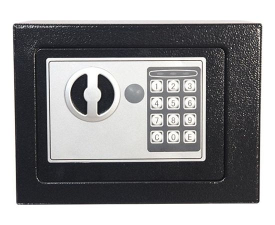 Leantoys Sejf Elektroniczny Na Kod Skrytka Stalowy Czarny Jaunumi - Birojam