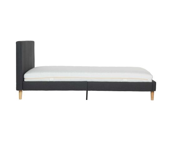 Gulta JUNO 90x200cm, ar matraci KUKKA DUO 11 ZONE, pelēka Gultas