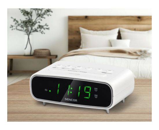Radio alarm clock Sencor, white Радио,Радио будильники