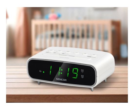 Radio alarm clock Sencor, white Радио,Радио будильники