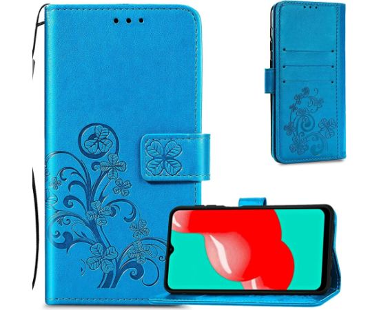 Case Flower Book Samsung A165 A16 4G/A166 A16 5G blue Neoriģinālie Maciņi