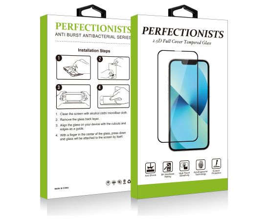 Защитное стекло дисплея 2.5D Perfectionists Tempered Glass Huawei P30 Lite черное Защитная пленка для экрана