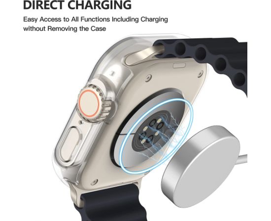Tempered glass case 360 degree cover Apple Watch 40mm transparent Ekrānu aizsardzība