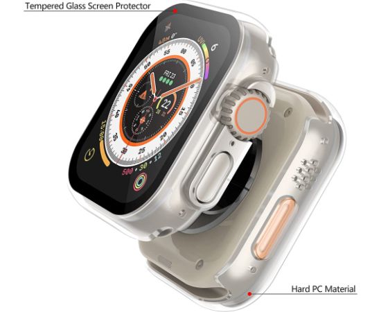 Tempered glass case 360 degree cover Apple Watch 40mm transparent Ekrānu aizsardzība