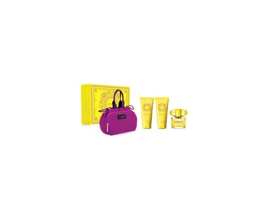 Versace Yellow Diamond Gift set EDT 90 ml, body lotion 100 ml, shower gel 100 ml and handbag 90ml Dāvanu komplekti