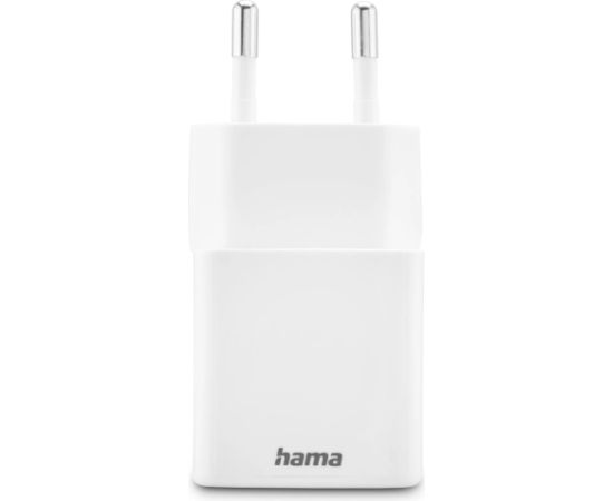 Hama 00201991 Fast Charger 1x USB-C 1x USB-A, Mini Charger, PD, 20W, White Telefonu lādētāji 220v