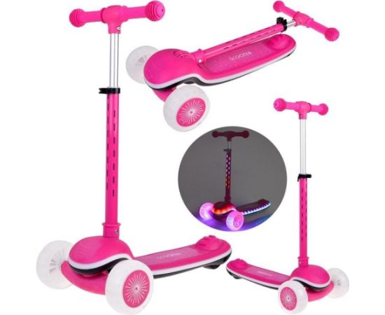 Jokomisiada Balansowa hulajnoga SCOOTER 3-kołowa KOLOROWE ŚWIATEŁKA i MUZYKA SP0812 Jaunumi - Sports
