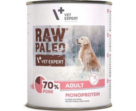 VetExpert VetExpert Raw Paleo Wieprzowina Adult Can 800g Suņu barība