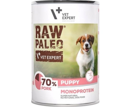 VetExpert VetExpert Raw Paleo Wieprzowina Puppy Can 400g Suņu barība