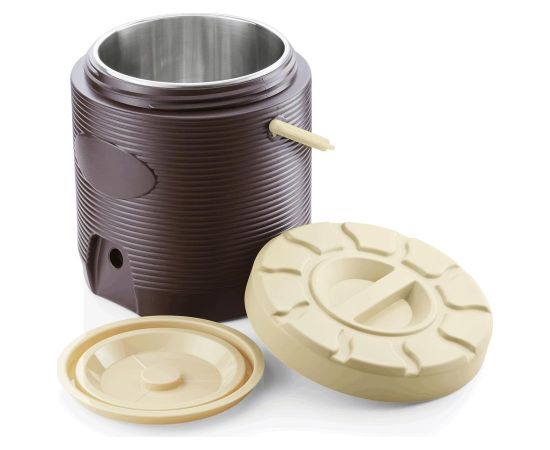 TERMOSS ĒDIENAM 12L, AR SKRŪVĒJAMU VĀKU UN ROKTURI, BRŪNS, PU/NER.TĒR., WAS Citi virtuves piederumi