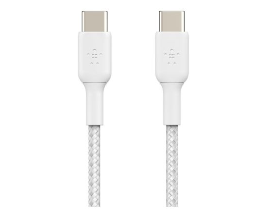 Belkin   BOOST CHARGE  USB-C® to USB-C Cable_Braided, 2M White Дата USB-кабели