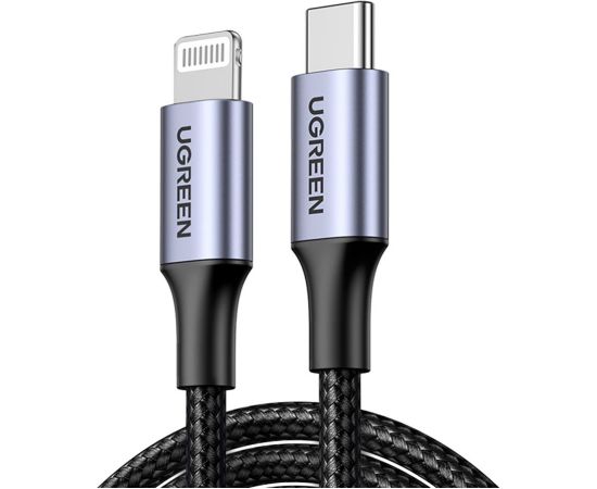 Ugreen   Ugreen US304 60759 Lightning - USB-C 2.0 MFi Cable 1m - Gray Data USB kabeļi
