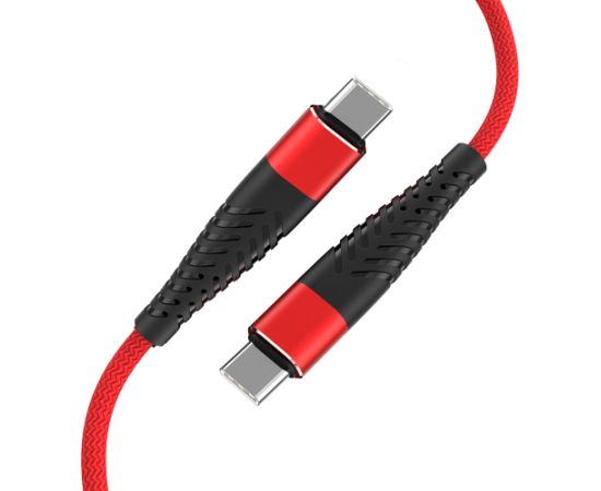 Кабель Fusion Fishbone USB-C - USB-C 65 Вт | 3 А | 1,5 м красный Дата USB-кабели