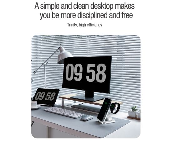 Беспроводное зарядное устройство Nillkin PowerTrio 3in1 для Apple Watch White (MFI) Зарядные устройства