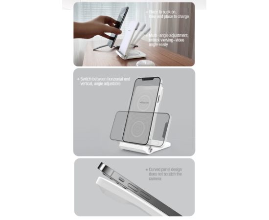 Беспроводное зарядное устройство Nillkin PowerTrio 3in1 для Apple Watch White (MFI) Зарядные устройства