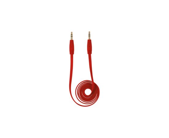 Audio kabelis Trust Flat 1m Red 3.5mm - 3.5mm Проводa