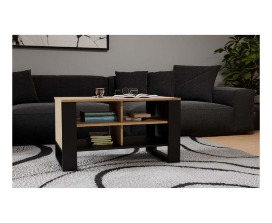 Top E Shop MODERN 4P SLIM ARTISAN COFFEE TABLE WITH BLACK LEGS Новинки Для дома и сада 