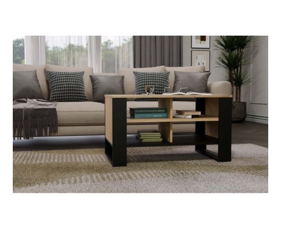 Top E Shop MODERN 4P SLIM ARTISAN COFFEE TABLE WITH BLACK LEGS Новинки Для дома и сада 