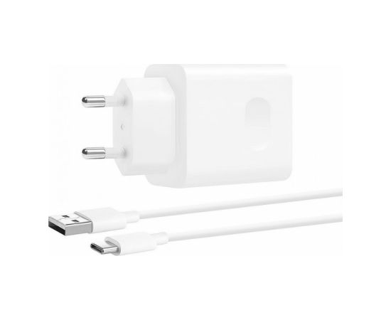 Сетевая зарядка Huawei CP404B SuperCharge 22.5W USB-A + USB-A to USB-C cable 1.0m белая Зарядные устройства
