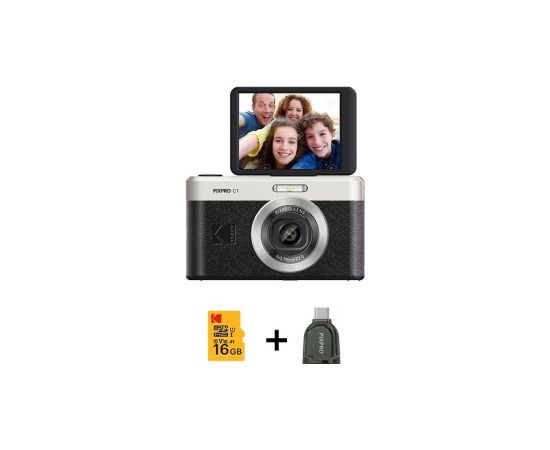KODAK digitālā foto kamera Pixpro C1 melna Цифровые фотокамеры