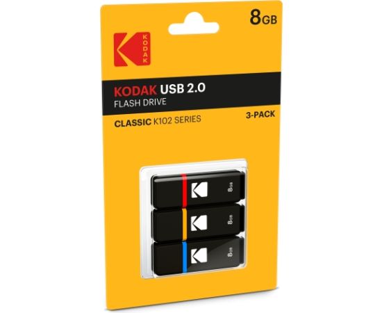 Kodak USB2.0 K100 8GB P3 EKMMD8GK102P3 (3 pcs) USB карты памяти (Flash)