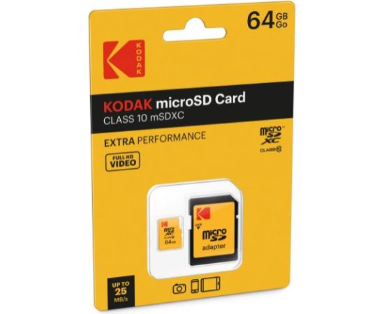 Kodak mSD 64GB Class10 Extra EKMSDM64GXC10CK Карты памяти