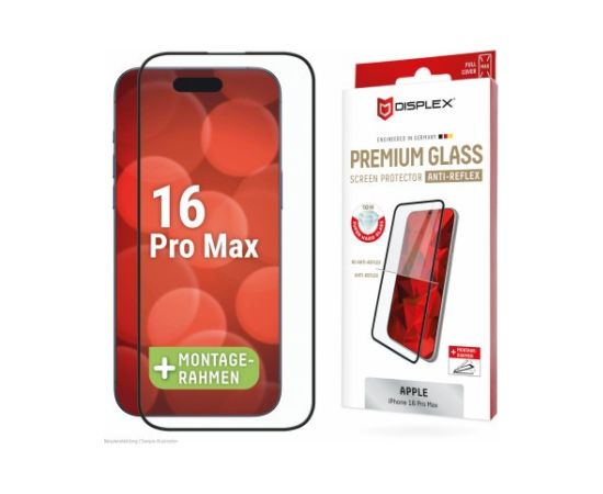 Apple iPhone 16 Pro Max Real Screen Glass FCAR By Displex Transparent Ekrānu aizsardzība