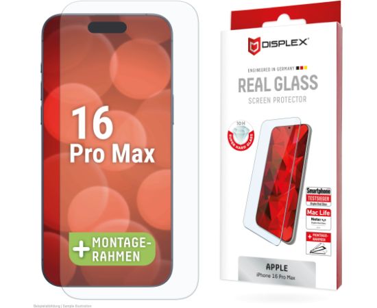 Apple iPhone 16 Pro Max Real Screen Glass By Displex Transparent Защитная пленка для экрана