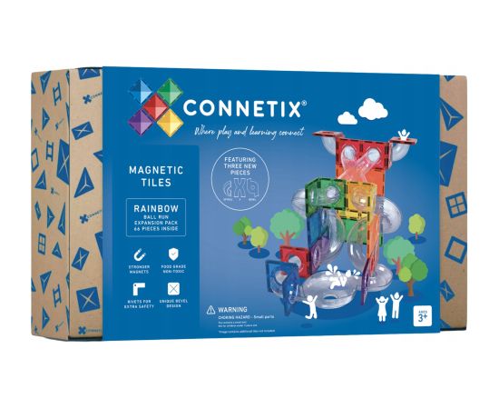 Pronice CONNETIX Rainbow Ball Run Expansion Pack 66 el kulodrom magnetyczny 3+ Конструкторы