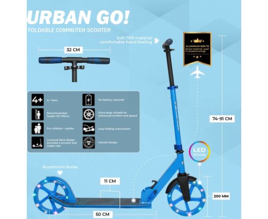 Skrejritenis Story Urban GO! Blue LED Skrejriteņi