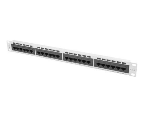 Lanberg Patch Panel 24 port 1U, cat. 6, grey