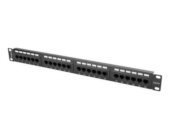 Lanberg Patch Panel 24 port 1U, cat. 5e, black