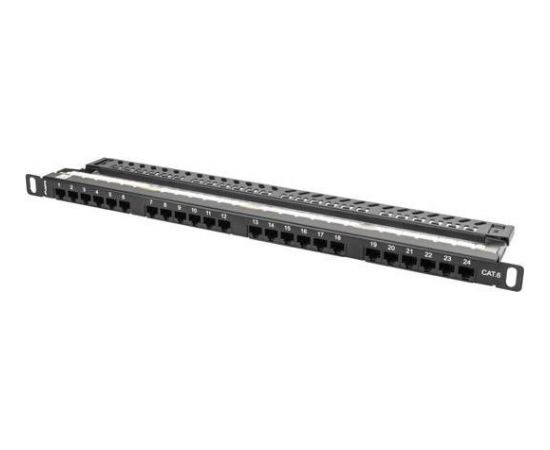 Lanberg Patch Panel 24 port 0.5U, cat. 6, black