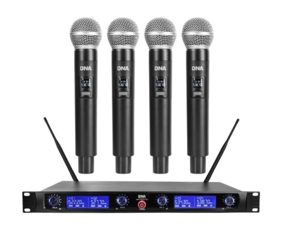 Dna Professional DNA WM4 VOCAL SET - Mikrofon bezprzewodowy, 4x nadajnik doręczny, system nagłośnienia UHF Mikrofoni