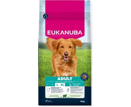 EUKANUBA Adult L XL Rich in lamb & rice - dry dog food - 12kg Suņu barība