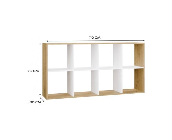 Top E Shop MALAX 2X4 ARTISAN/WHITE BOOKCASE Jaunumi -Dārzam