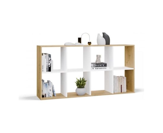 Top E Shop MALAX 2X4 ARTISAN/WHITE BOOKCASE Jaunumi -Dārzam