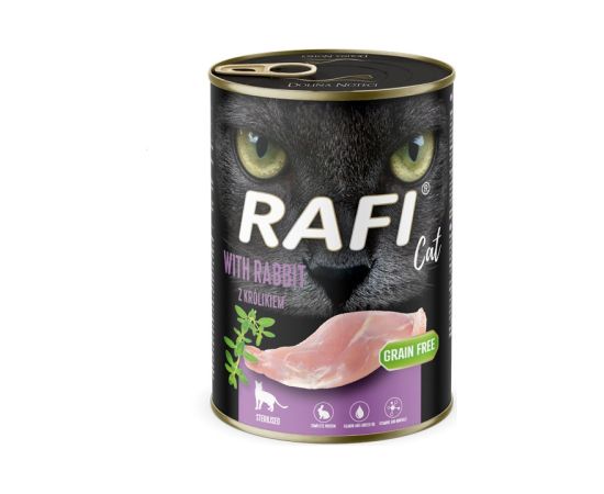 Dolina Noteci RAFI Cat Adult with rabbit - wet cat food - 400g Kaķu konservi