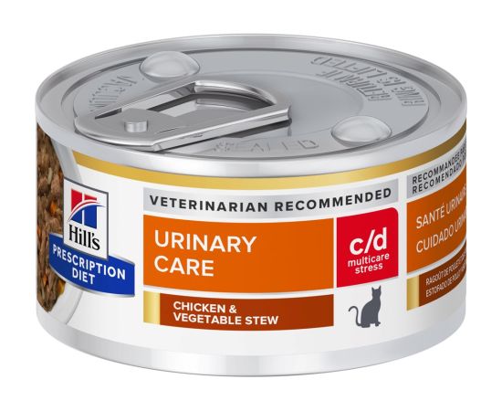 HILL'S PD Feline c/d Urinary Stress Stews - wet cat food - 82 g Kaķu konservi