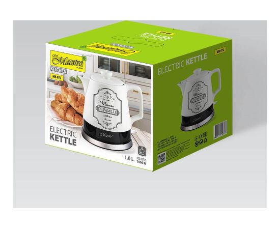 Czajnik elektryczny 1,0l 1200W MR-072 MAESTRO Чайники (электрические)