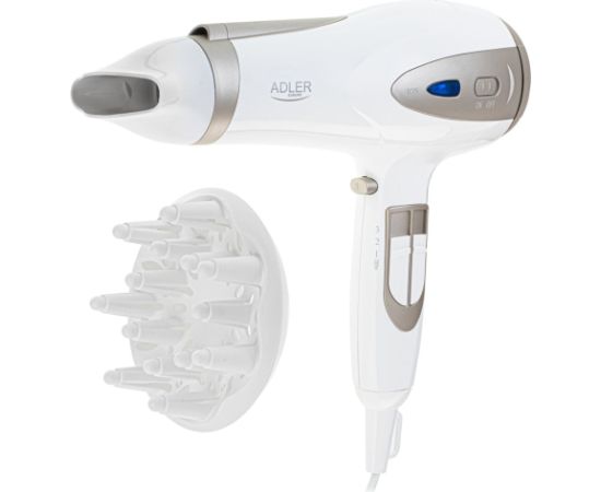 ADLER AD 2248WC HAIR DRYER, WHITE AND CHAMPAGNE Matu fēni