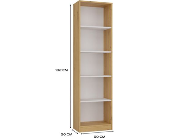 Top E Shop 50 CM BOOKCASE ARTISAN/WHITE Jaunumi -Dārzam