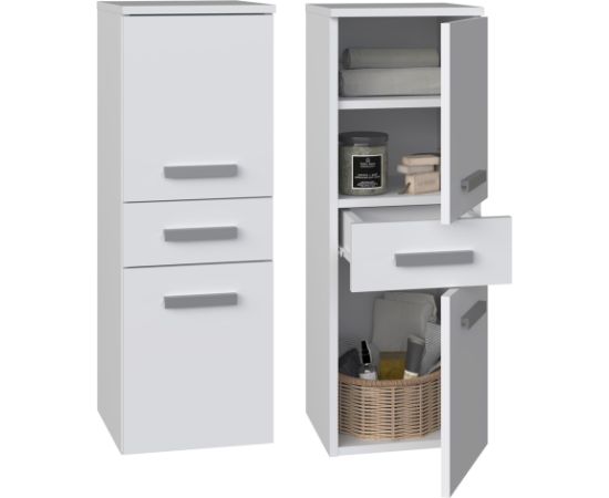 Top E Shop Topeshop NEL V DDS BIEL bathroom storage cabinet White Jaunumi -Dārzam