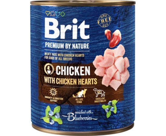 BRIT Premium by Nature Chicken with hearts - Wet dog food - 800 g Suņu barība